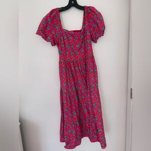 J Crew Tiered Midi Dress